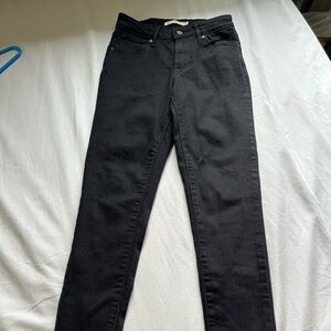 Black Levi 721 High-rise Skinny Jeans
